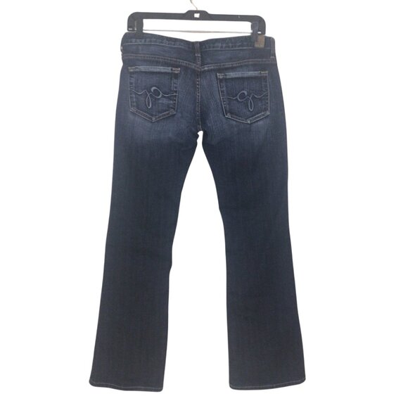 Guess Jeans Women’s 29 Blue Foxy Flare Denim Stretch Distressed - Picture 2 of 10